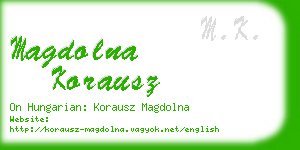 magdolna korausz business card